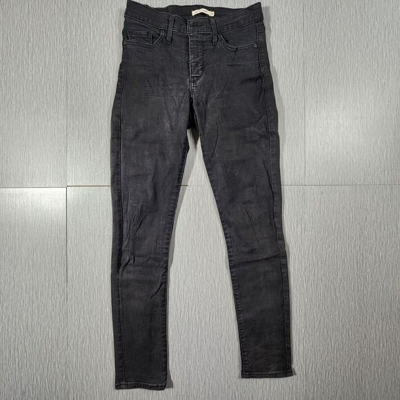 Levi's 311 Shaping Skinny Jeans Size 28 Womens Faded Black Denim - Picture 1 of 13